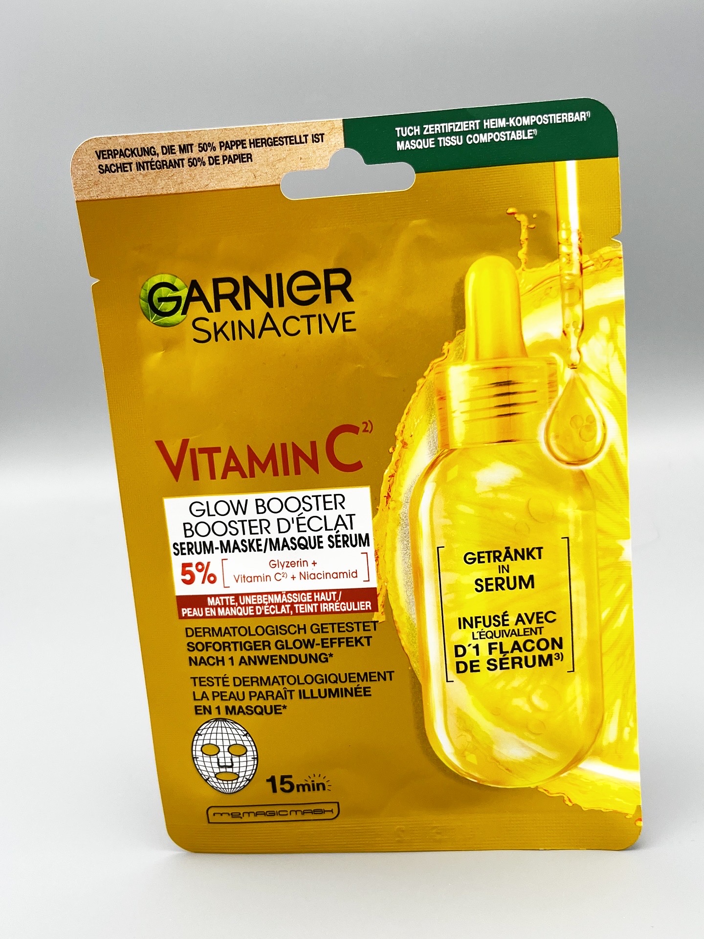 Glow Booster Maske mit Vitamin C von Garnier